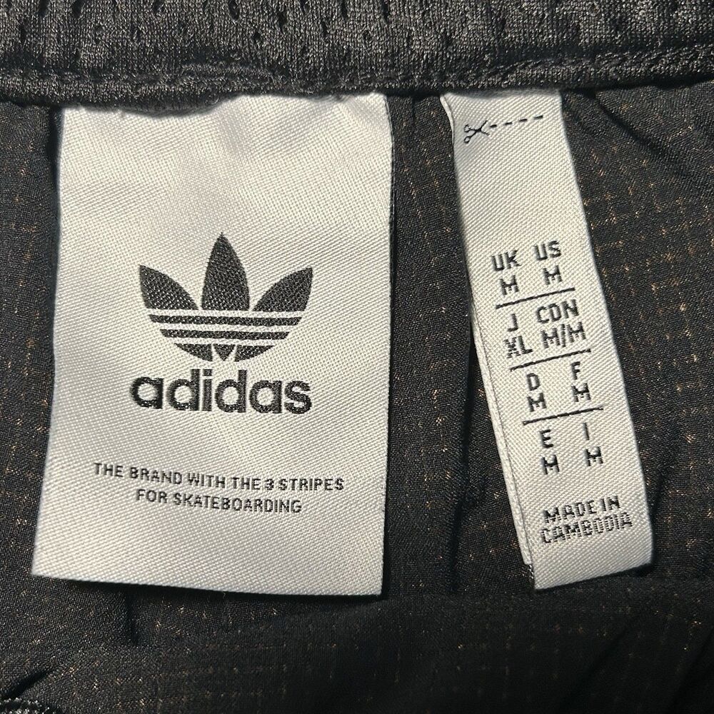 Adidas Originals Brasil Brazil Skateboarding Trefoil Mesh Shorts Black Mens M - Picture 6 of 7